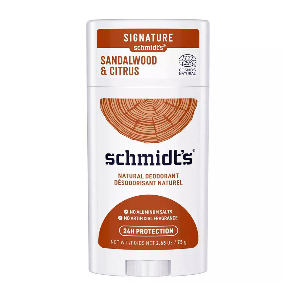 Schmidts Sandalwood And Citrus Aluminum Free Natural Deodorant Stick, 2.65 Oz